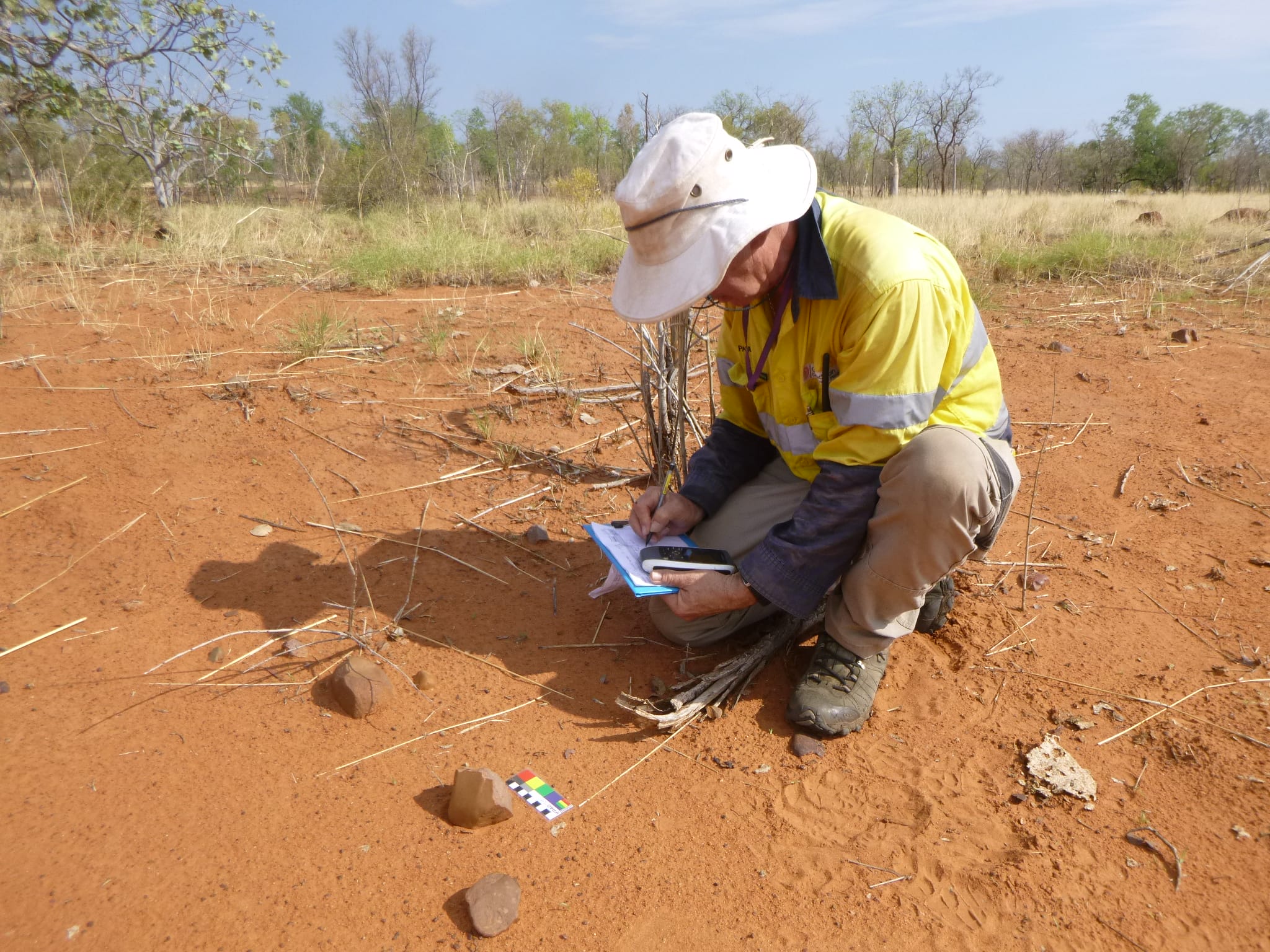 echoes chm team member doing survey